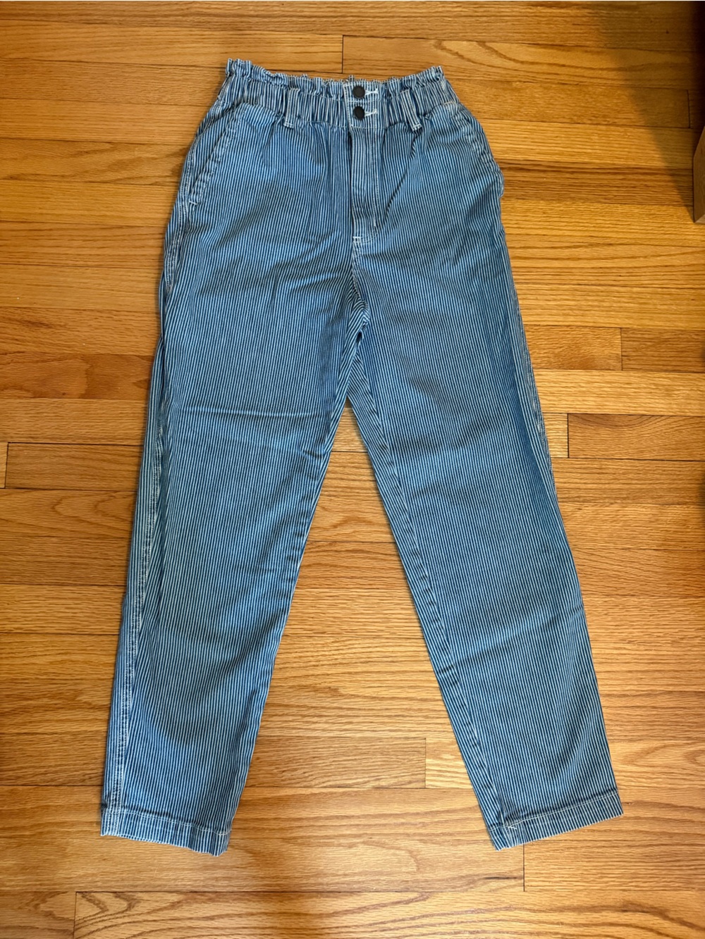 Universal Thread Blue and White Striped High-Waist Pants